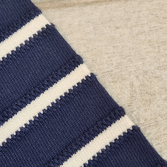 Tommy Bahama Midi Dress XL Navy Blue Cotton Sun Harbor Striped Kaftan New $200 - Picture 14 of 16